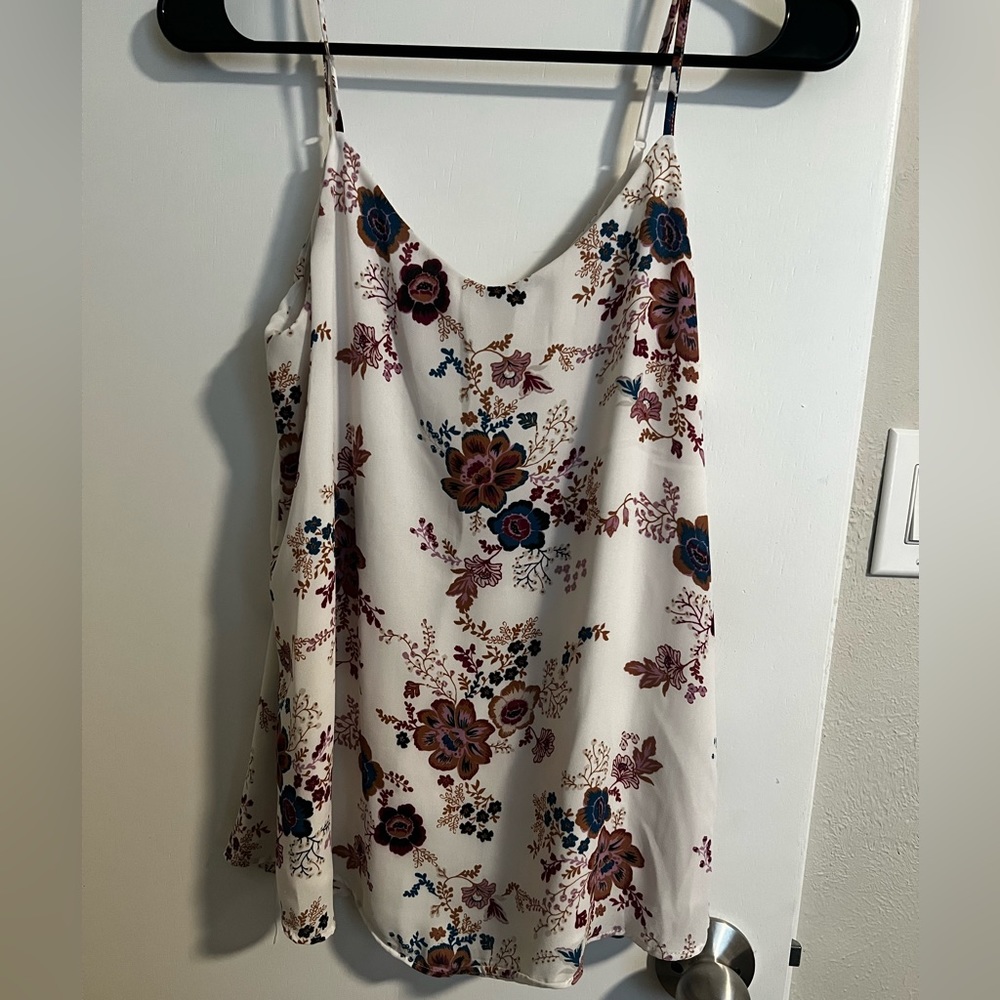 Hippie Rose White Floral Tank Top